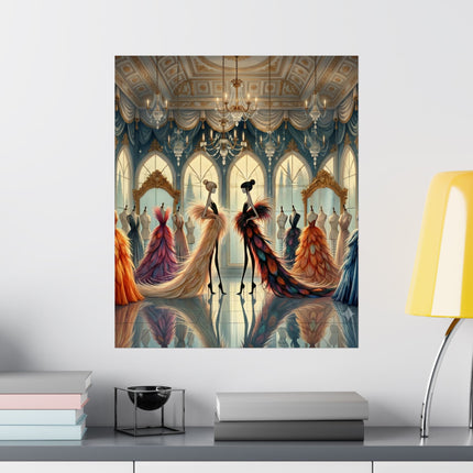 🧚👗 Couture & Wings Matte Vertical Poster – Fairy Fashion & Enchanted Glamour