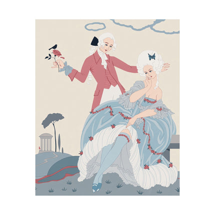 🌹🦋 L'Amour Est Aveugle Matte Vertical Poster – George Barbier Art Deco Romance