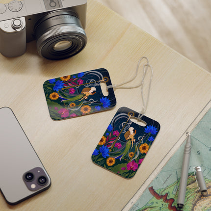 🌙🕯️ The Lady Of The Midnight Garden Luggage Tag – Art Deco Nocturne