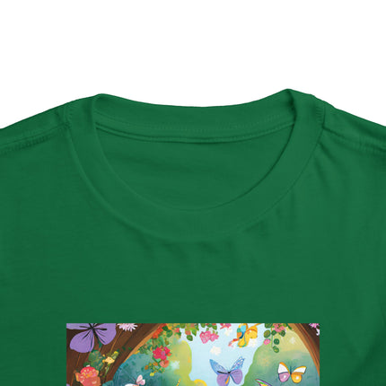 Baby Unicorns and Fluttering Butterflies Toddler Short Sleeve Tee