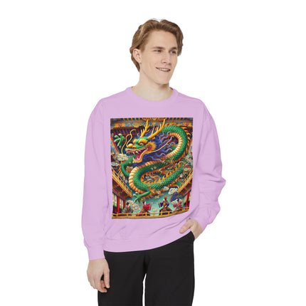 Tibetan Dragon Over Kabuki Duel Sweatshirt