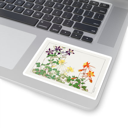 Aquilegia Flower by Tanigami Kônan Kiss-Cut Stickers (4 Sizes)