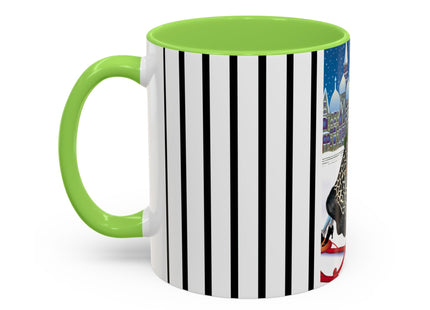 Elegant Winter Woman in Sleigh Colorful Mugs (11oz, 15oz)