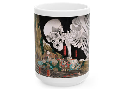 Mitsukuni Defying the Skeleton Spectre by Utagawa Kuniyoshi Ceramic Mug (11oz, 15oz)
