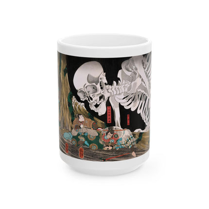 Mitsukuni Defying the Skeleton Spectre by Utagawa Kuniyoshi Ceramic Mug (11oz, 15oz)