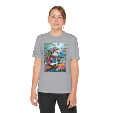 Cute Hedgehog Youth Competitor Tee – Garden Adventure & Whimsical Charm