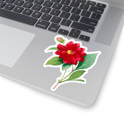 Dahlia botanical illustration by Pierre-Joseph Redouté Kiss-Cut Stickers (4 Sizes)