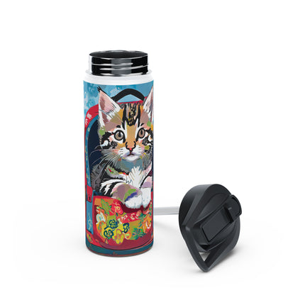 Whiskered Wanderings Stainless Steel Water Bottle