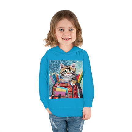 Whiskered Wanderings Toddler Pullover Fleece Hoodie