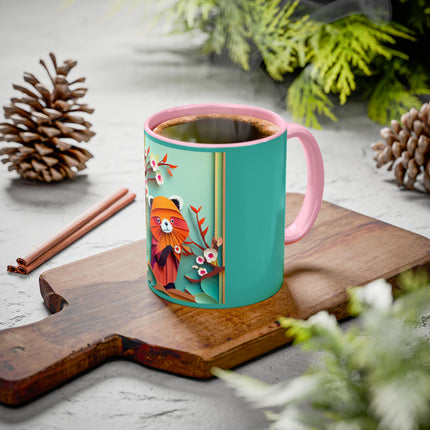 A Playful Red Panda Colorful Mugs (11oz, 15oz)