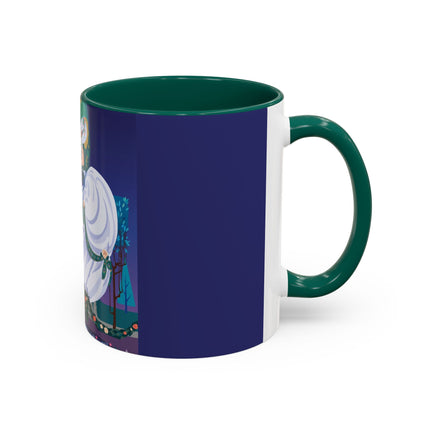 Moonlit Garden Waltz Colorful Mug (11oz, 15oz) – Rococo Romance, Garden Elegance & Enchanted Dance