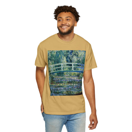 Water Lilies and Japanese Bridge by Claude Monet Unisex Garment-Dyed T-shirt