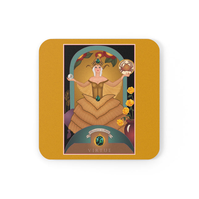 Gemini Zodiac Design – June & Pearl, Alexandrite | Cork Back Coaster