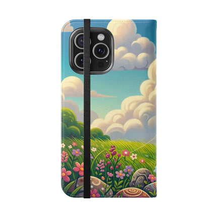 🪁🐉 Geisha Kitten and the Dragon Kite Flip Case – Joyful Flight & Dragon Spirit