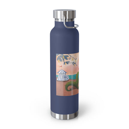 Mermaid with Parasol and Cupid by George Barbier Copper Vacuum Insulated Bottle, 22oz