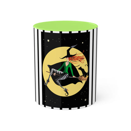 A Witch’s Moonlit Flight Colorful Mugs, 11oz
