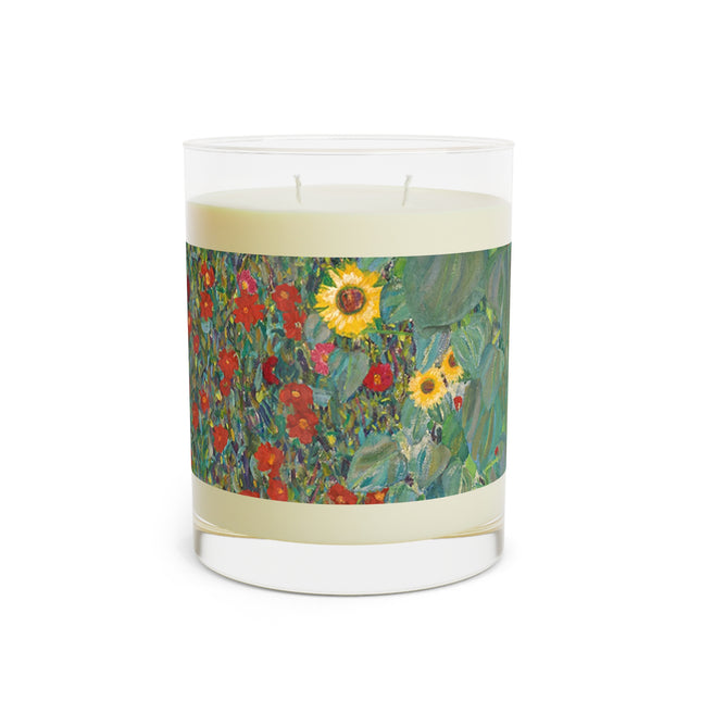 Farm Garden with Sunflowers by Gustav Klimt Scented Candle