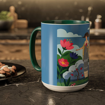 Garden Of New Beginnings Colorful Mugs – Art Deco Floral Elegance