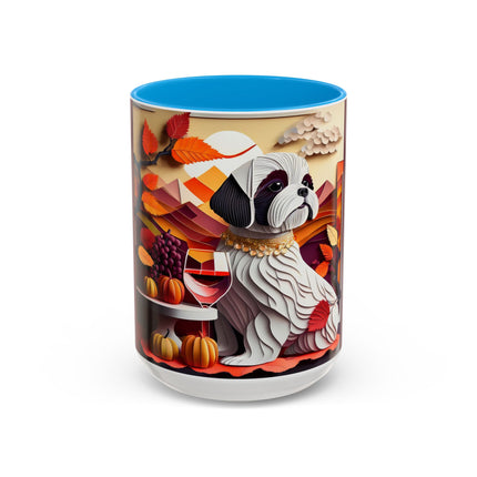 Shih Tzu at an Autumn Colorful Mugs (11oz, 15oz)