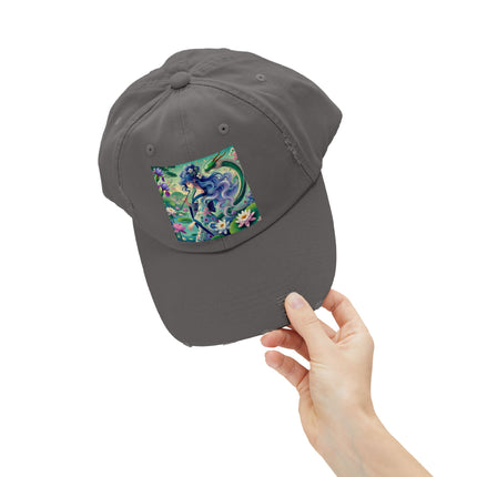 Fairy of the Koi Pond Unisex Distressed Cap