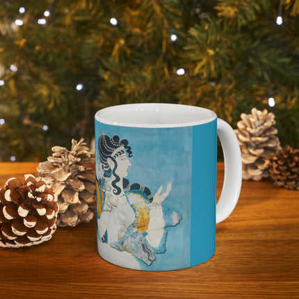 Reproduction of Ladies in Blue by Emile Gilliéron Ceramic Mug 11oz