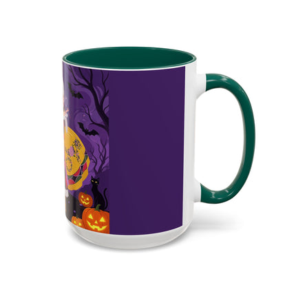 🎭🌹 The Harlequin Rose Masquerade Colorful Mug – Theatrical Halloween Romance