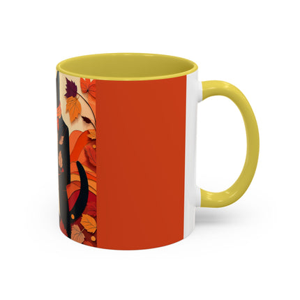 Siamese Cat at an Autumn Harvest Fair Colorful Mugs (11oz, 15oz)