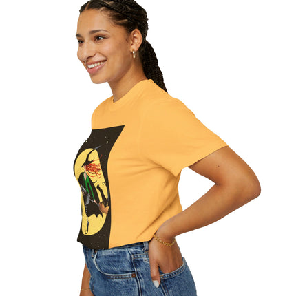 A Witch’s Moonlit Flight Unisex Garment-Dyed T-shirt