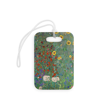 Farm Garden with Sunflowers by Gustav Klimt Luggage Tags