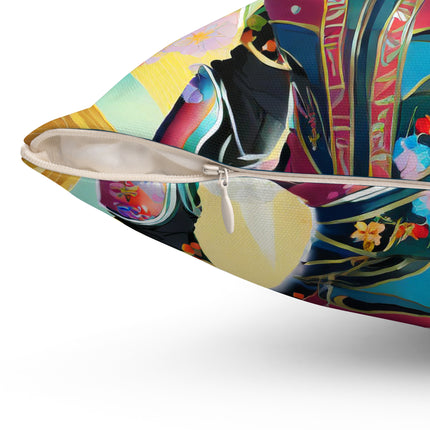 Cyberpunk Chic Spun Polyester Square Pillow