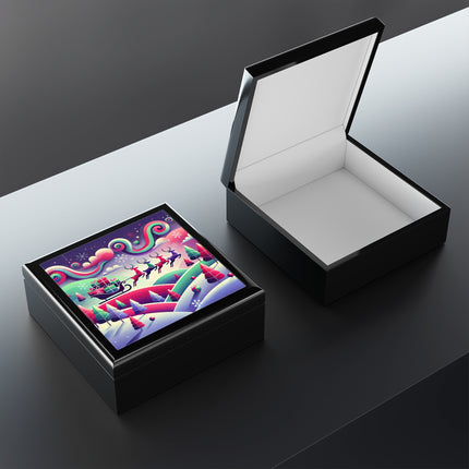 Festive Reindeer Flight Jewelry Box