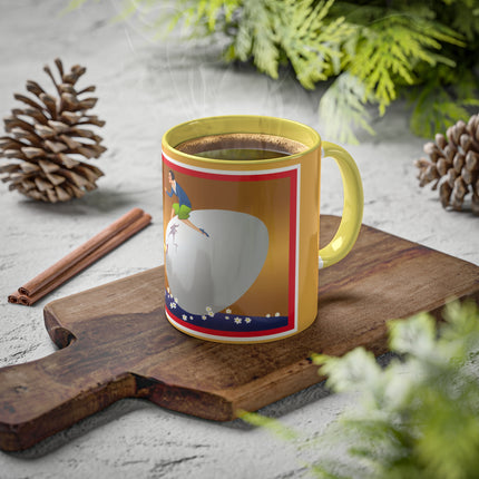 Crack-Up Comedy: The Great Egg Duel Colorful Mugs, 11oz