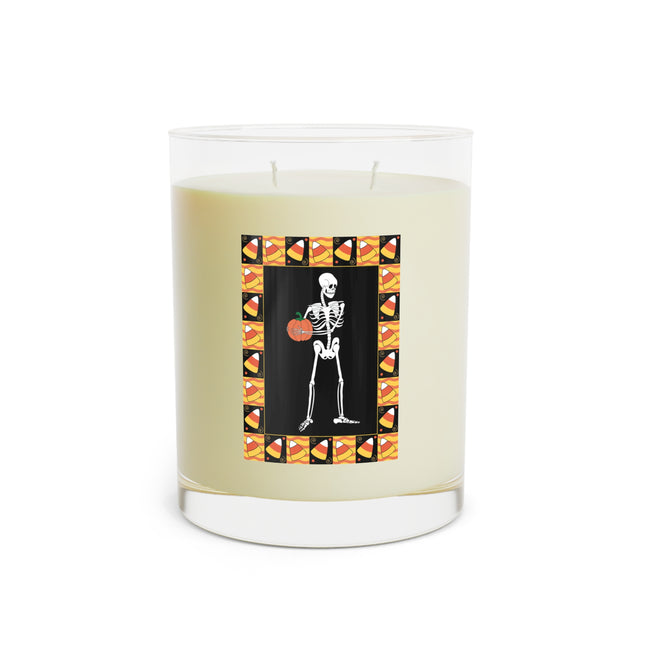 Candy Corn Skeleton Scented Candle - Full Glass, 11oz
