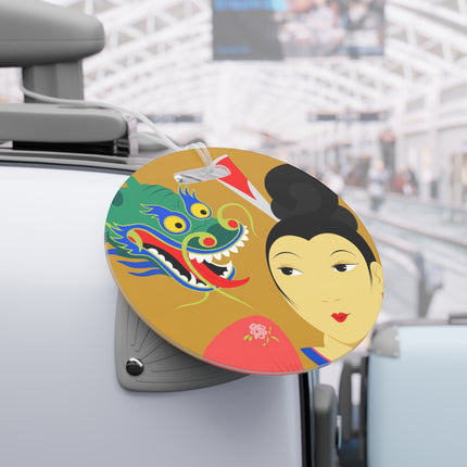 Dragon Fan Luggage Tag – Bold Fantasy & Elegant Strength