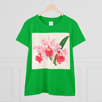 Cattleya gigas by Jean Jules Linden Women's Midweight Cotton Tee