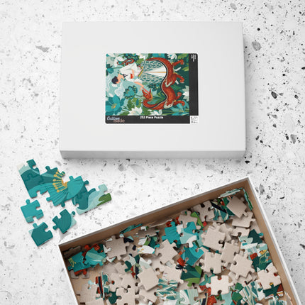 🐉🌿 The Dragon Keeper Puzzle – Art Deco Floral Fantasy