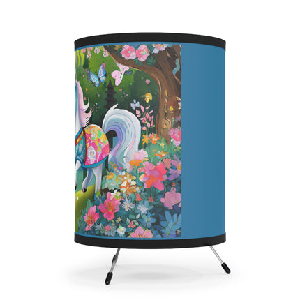 Baby Unicorns and Fluttering Butterflies Tripod Lamp