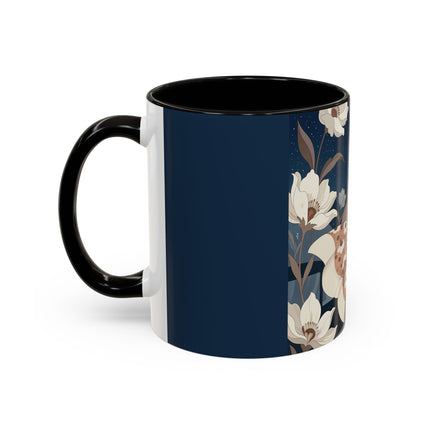🌸✨ The Midnight Magnolia Masquerade Colorful Mug – Art Deco Nocturne