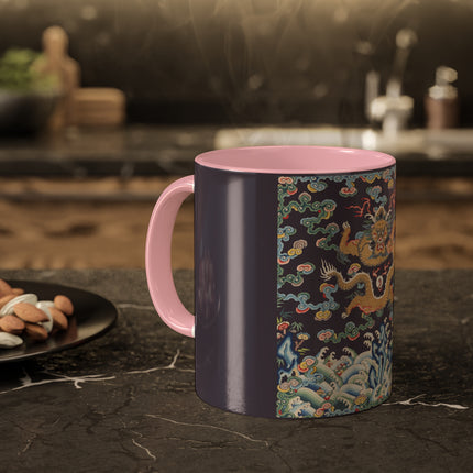 Rank Badge with Dragon with Deer Hooves Colorful Mugs, 11oz