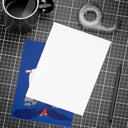 🌊👘 The Lady Of The Blue Waves Postcard Bundles – Art Deco Fashion Elegance