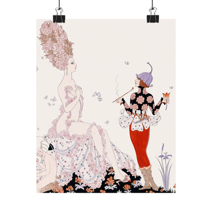 🌸🦋 Mother Nature Matte Vertical Poster – George Barbier Art Deco Floral Fantasy