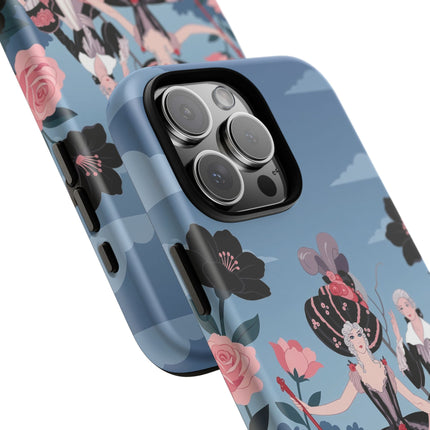 🌹🎭 The Rose Masquerade Promenade Phone Case – Art Deco Floral Elegance