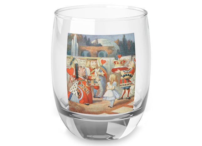 Off with her head! Off with— by Sir John Tenniel Whiskey Glass