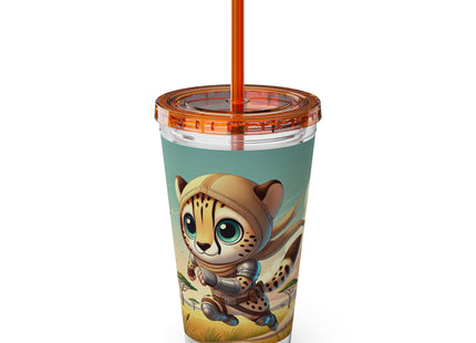 Swift Cheetah Sunsplash Tumbler with Straw, 16oz