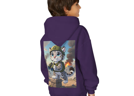 Snow Leopard Lookout Youth Heavy Blend Hooded Sweatshirt