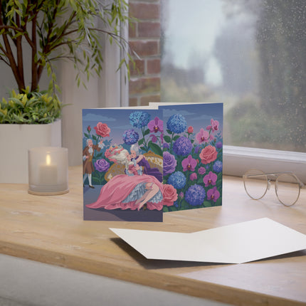 🌹💌 The Secret Garden Embrace Greeting Card – Romantic Rococo Floral Fantasy