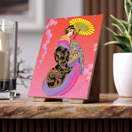 Enchanting Geisha Ceramic Tile