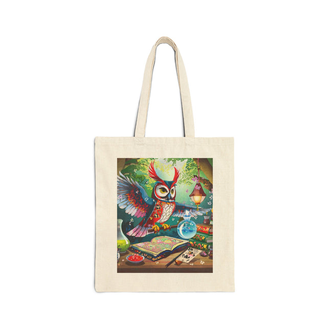 Owl's Magical Workshop Cotton Canvas Tote Bag