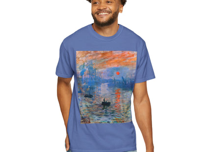 Sunrise by Claude Monet Unisex Garment-Dyed T-shirt