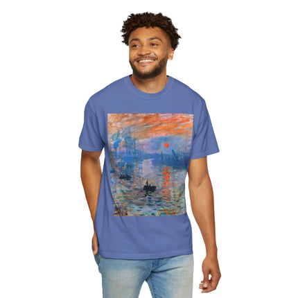 Sunrise by Claude Monet Unisex Garment-Dyed T-shirt